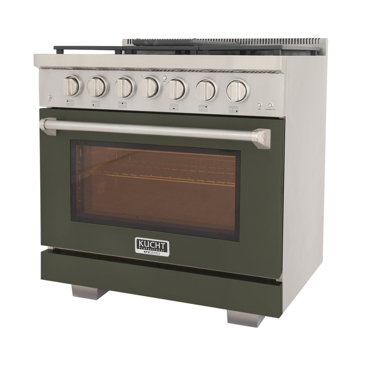 KUCHT Professional 36 in. 5.2 cu. ft. Propane Gas Range with Sealed Burners and Convection Oven