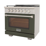 KUCHT Professional 36 in. 5.2 cu. ft. Propane Gas Range with Sealed Burners and Convection Oven