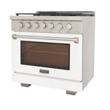 KUCHT Professional 36 in. 5.2 cu. ft. Propane Gas Range and Convection Oven with True Simmer Burners