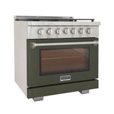 KUCHT Professional 36 in. 5.2 cu. ft. Natural Gas Range with Sealed Burners and Convection Oven