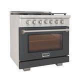 KUCHT Professional 36 in. 5.2 cu. ft. Natural Gas Range with Sealed Burners and Convection Oven