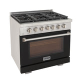 KUCHT Professional 36 in. 5.2 cu. ft. Natural Gas Range with Sealed Burners and Convection Oven