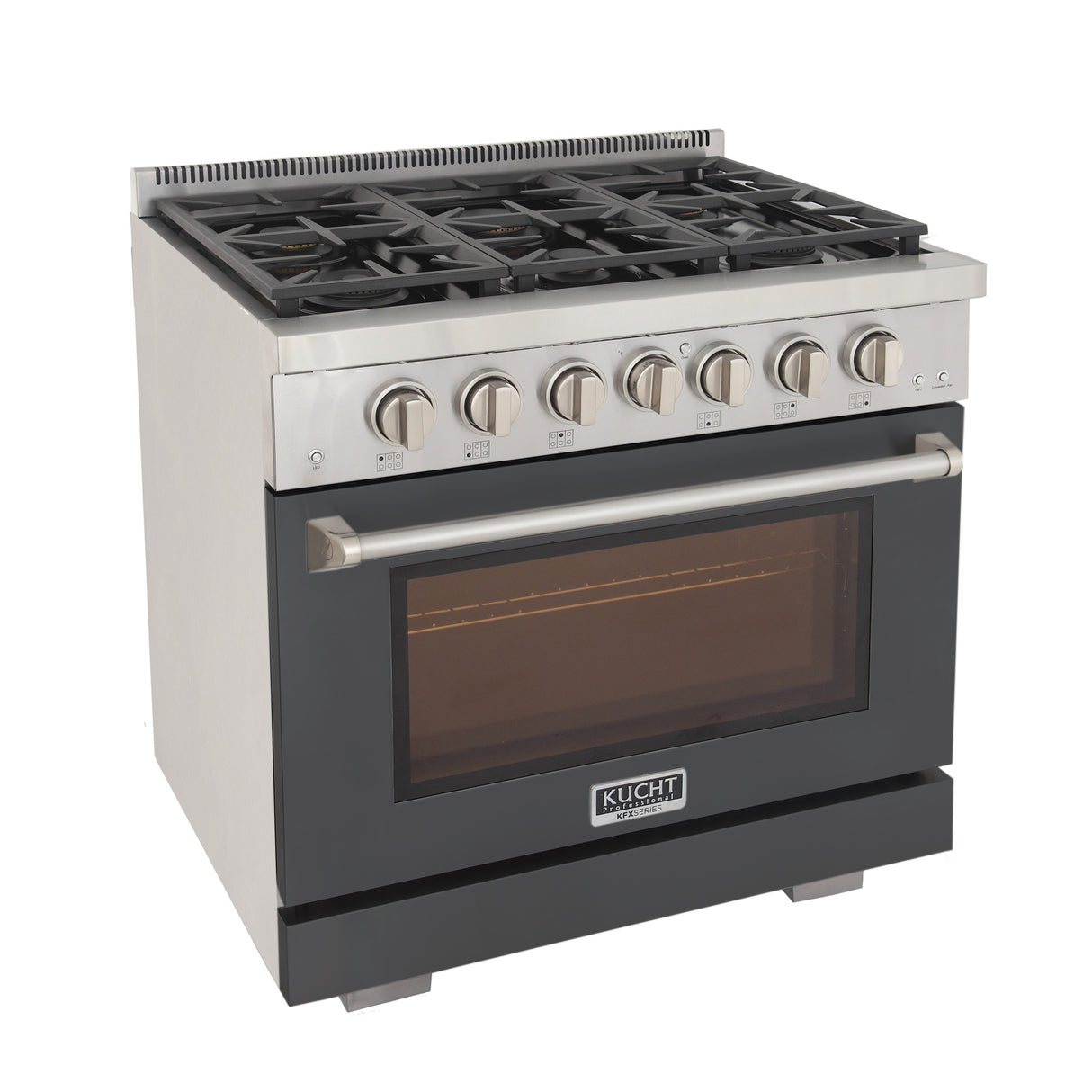 KUCHT Professional 36 in. 5.2 cu. ft. Propane Gas Range and Convection Oven with True Simmer Burners