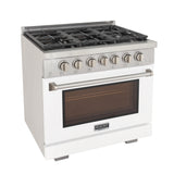 KUCHT Professional 36 in. 5.2 cu. ft. Propane Gas Range and Convection Oven with True Simmer Burners