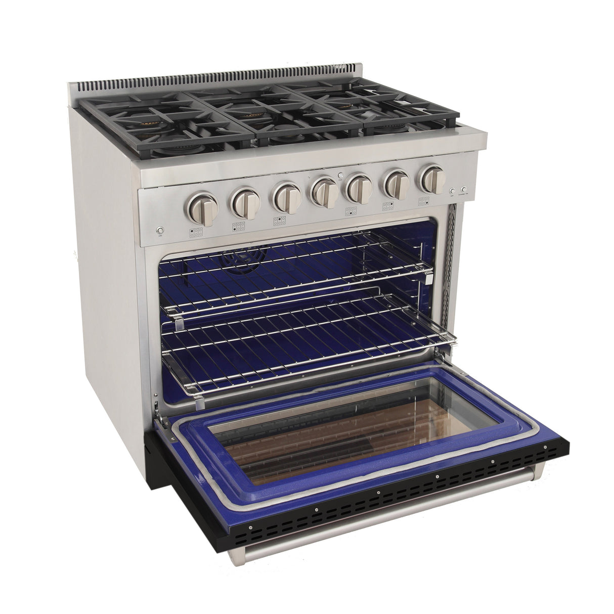 KUCHT Professional 36 in. 5.2 cu. ft. Propane Gas Range and Convection Oven with True Simmer Burners