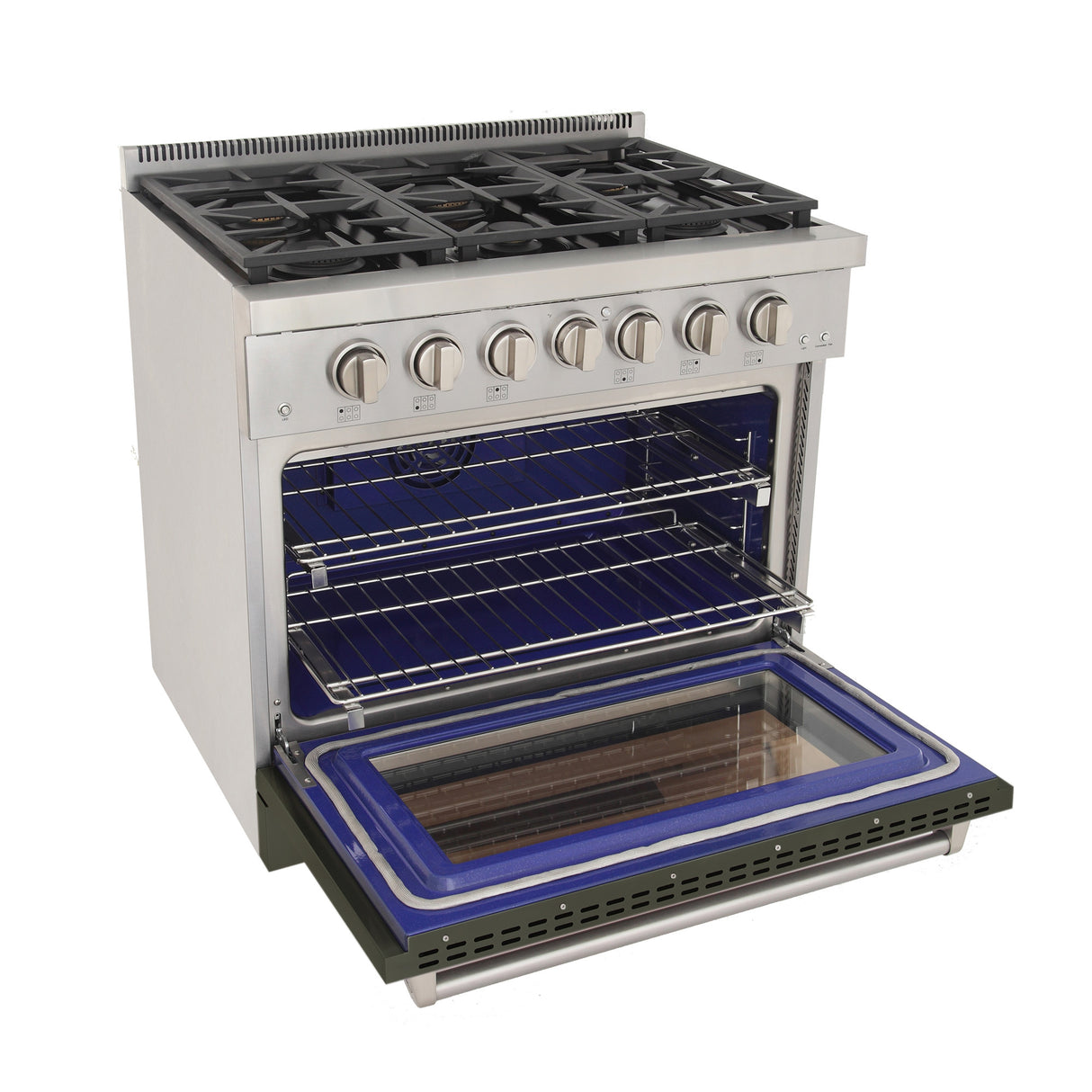 KUCHT Professional 36 in. 5.2 cu. ft. Natural Gas Range and Convection Oven with True Simmer Burners