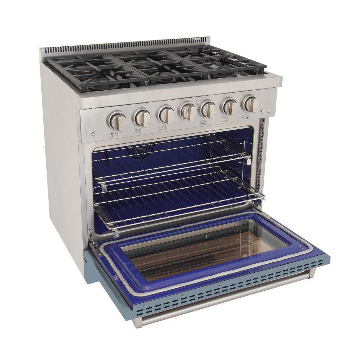 KUCHT Professional 36 in. 5.2 cu. ft. Propane Gas Range and Convection Oven with True Simmer Burners