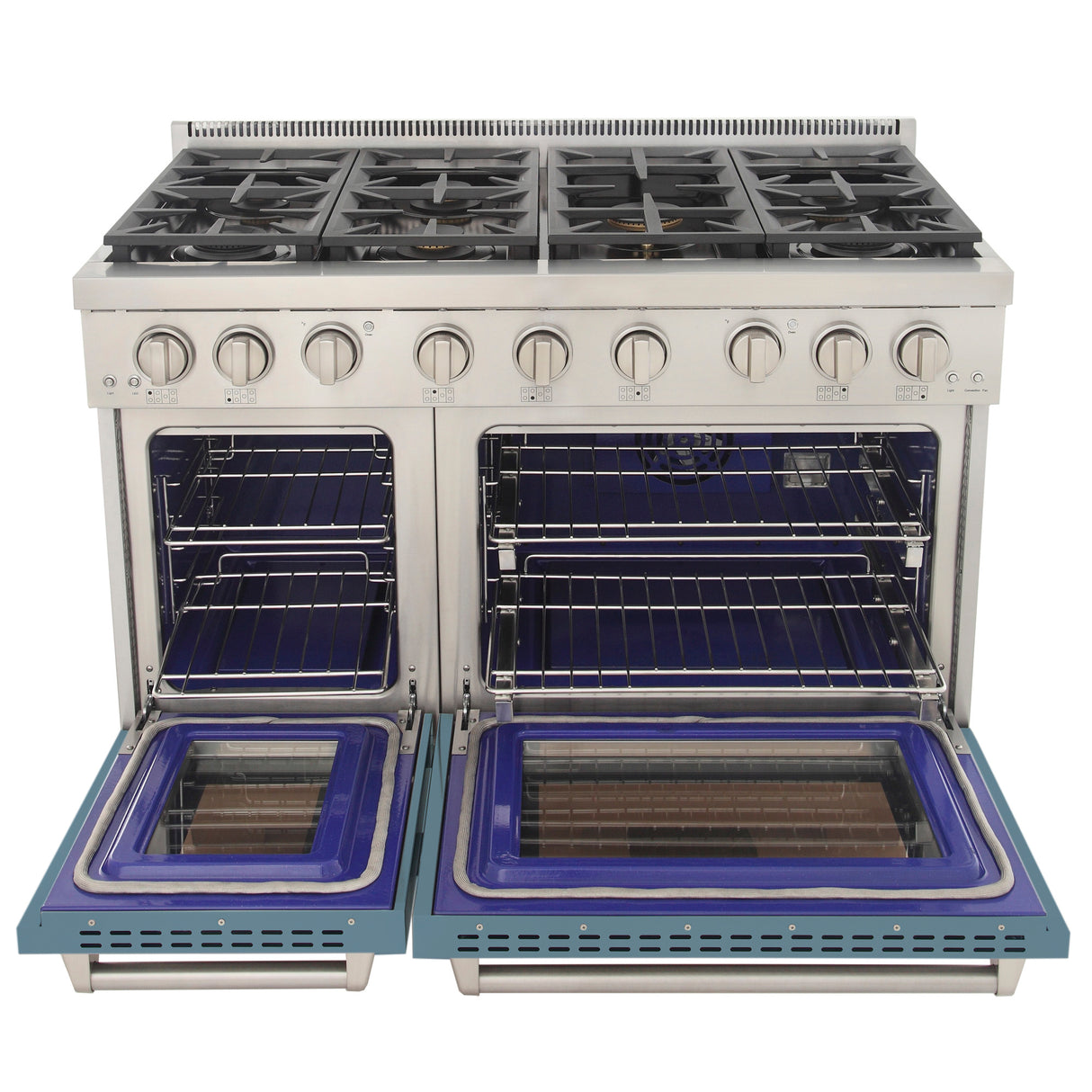 KUCHT Professional 48 in. 6.7 cu. ft. Propane Gas Range with Sealed Burners, Griddle and Two Ovens - One Convection