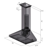 ZLINE 36" Convertible Vent Convertible Vent Wall Mount Range Hood in Stainless Steel with Crown Molding (KL3CRN-36)