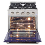 KUCHT Professional 30 in. 4.2 cu. ft. Natural Gas Range with Sealed Burners and Convection Oven in Stainless Steel