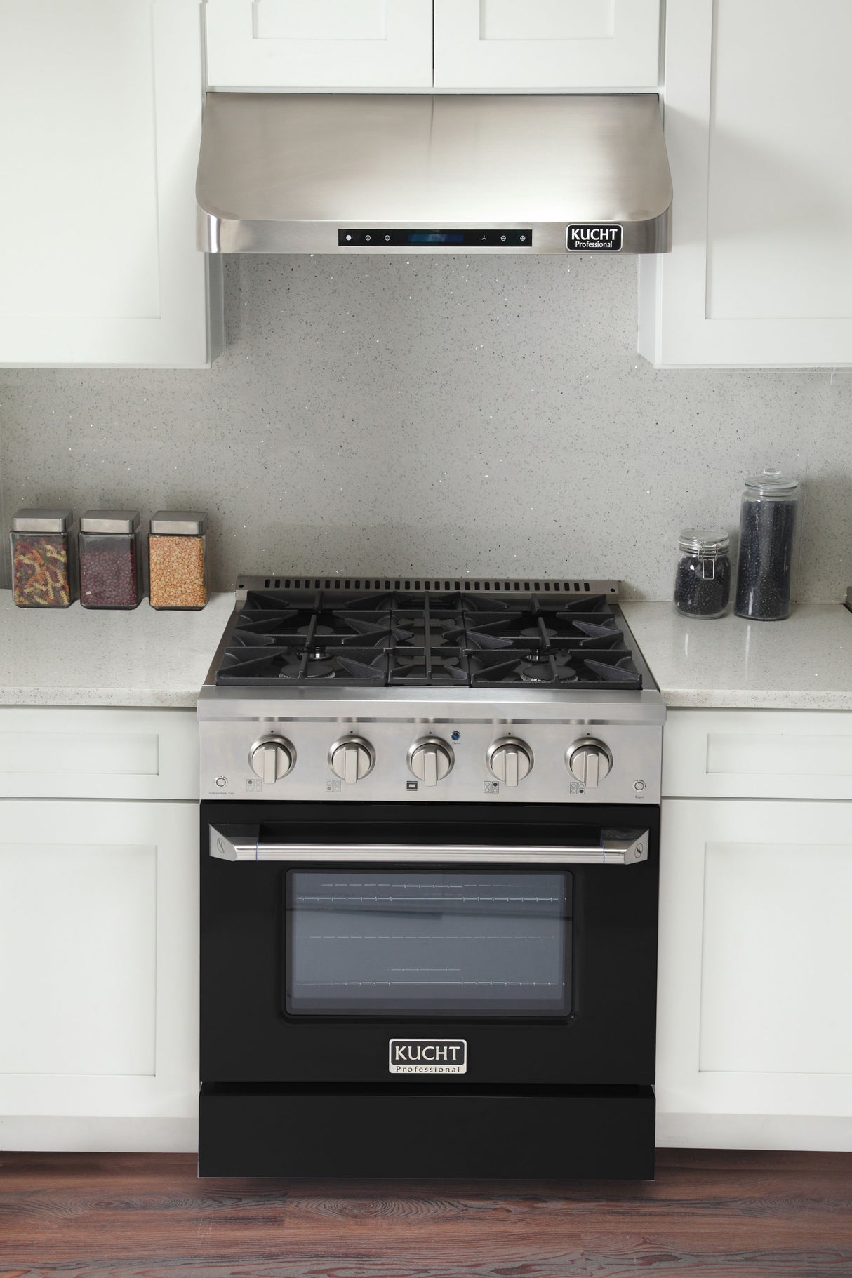 KUCHT Professional 30 in. 4.2 cu. ft. Propane Gas Range with Sealed Burners and Convection Oven in Stainless Steel