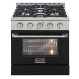 KUCHT Professional 30 in. 4.2 cu. ft. Propane Gas Range with Sealed Burners and Convection Oven in Stainless Steel