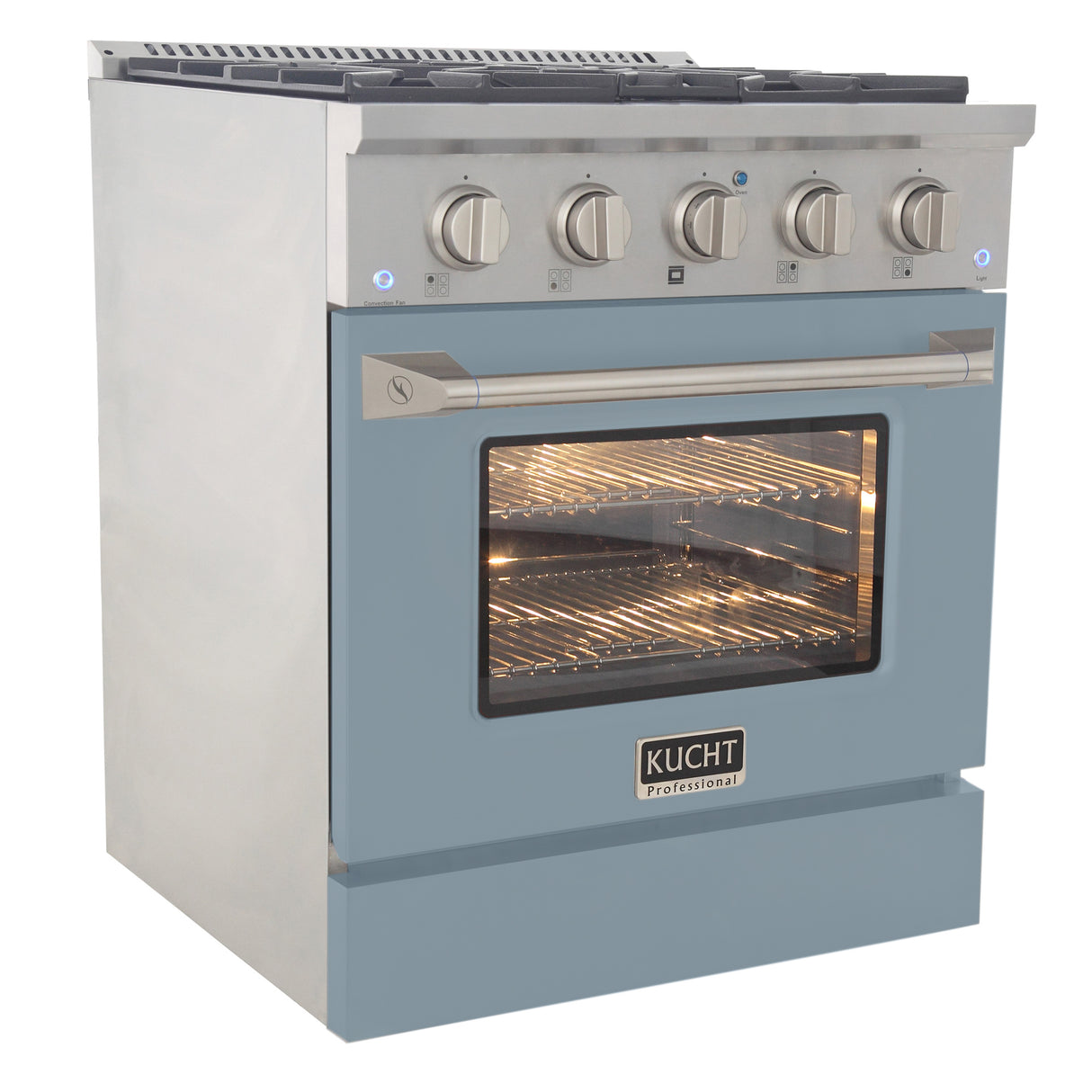 KUCHT Professional 30 in. 4.2 cu. ft. Propane Gas Range with Sealed Burners and Convection Oven in Stainless Steel