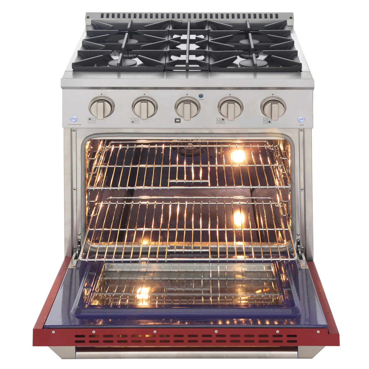 KUCHT Professional 30 in. 4.2 cu. ft. Natural Gas Range with Sealed Burners and Convection Oven in Stainless Steel
