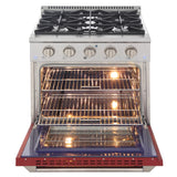 KUCHT Professional 30 in. 4.2 cu. ft. Dual Fuel Range for Propane Gas with Sealed Burners and Convection Oven in Stainless Steel