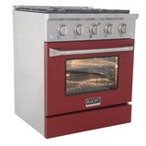 KUCHT Professional 30 in. 4.2 cu. ft. Natural Gas Range with Sealed Burners and Convection Oven in Stainless Steel