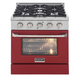 KUCHT Professional 30 in. 4.2 cu. ft. Natural Gas Range with Sealed Burners and Convection Oven in Stainless Steel