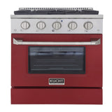 KUCHT Professional 30 in. 4.2 cu. ft. Dual Fuel Range for Propane Gas with Sealed Burners and Convection Oven in Stainless Steel