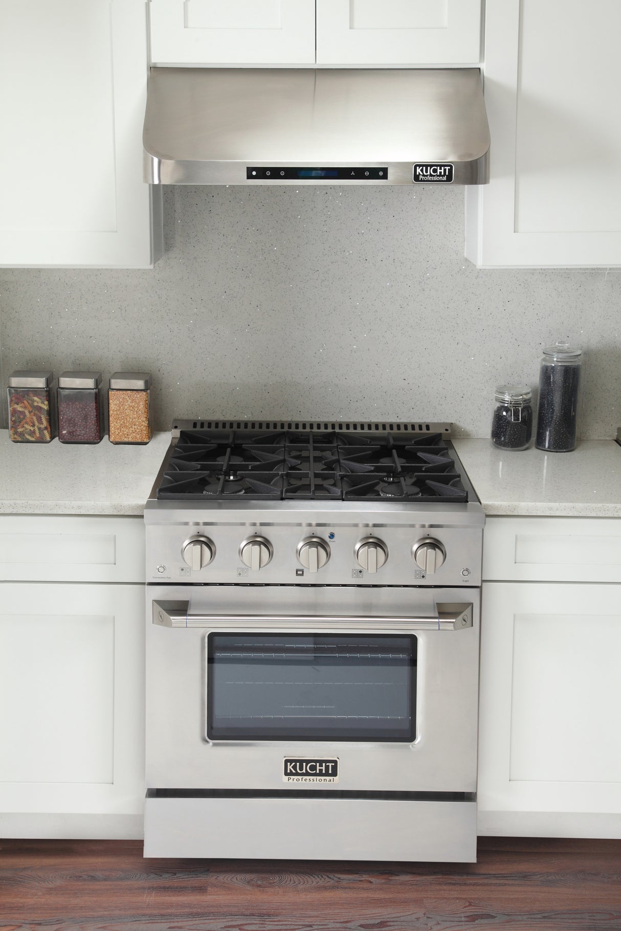 KUCHT Professional 30 in. 4.2 cu. ft. Dual Fuel Range for Propane Gas with Sealed Burners and Convection Oven in Stainless Steel