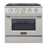 KUCHT Professional 30 in. 4.2 cu. ft. Propane Gas Range with Sealed Burners and Convection Oven in Stainless Steel
