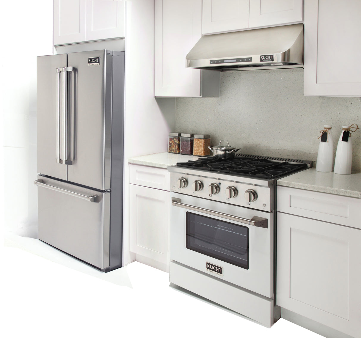 KUCHT Professional 30 in. 4.2 cu. ft. Propane Gas Range with Sealed Burners and Convection Oven in Stainless Steel