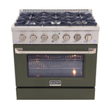 KUCHT Professional 36 in. 5.2 cu. ft. Propane Gas Range with Sealed Burners and Convection Oven in Stainless Steel