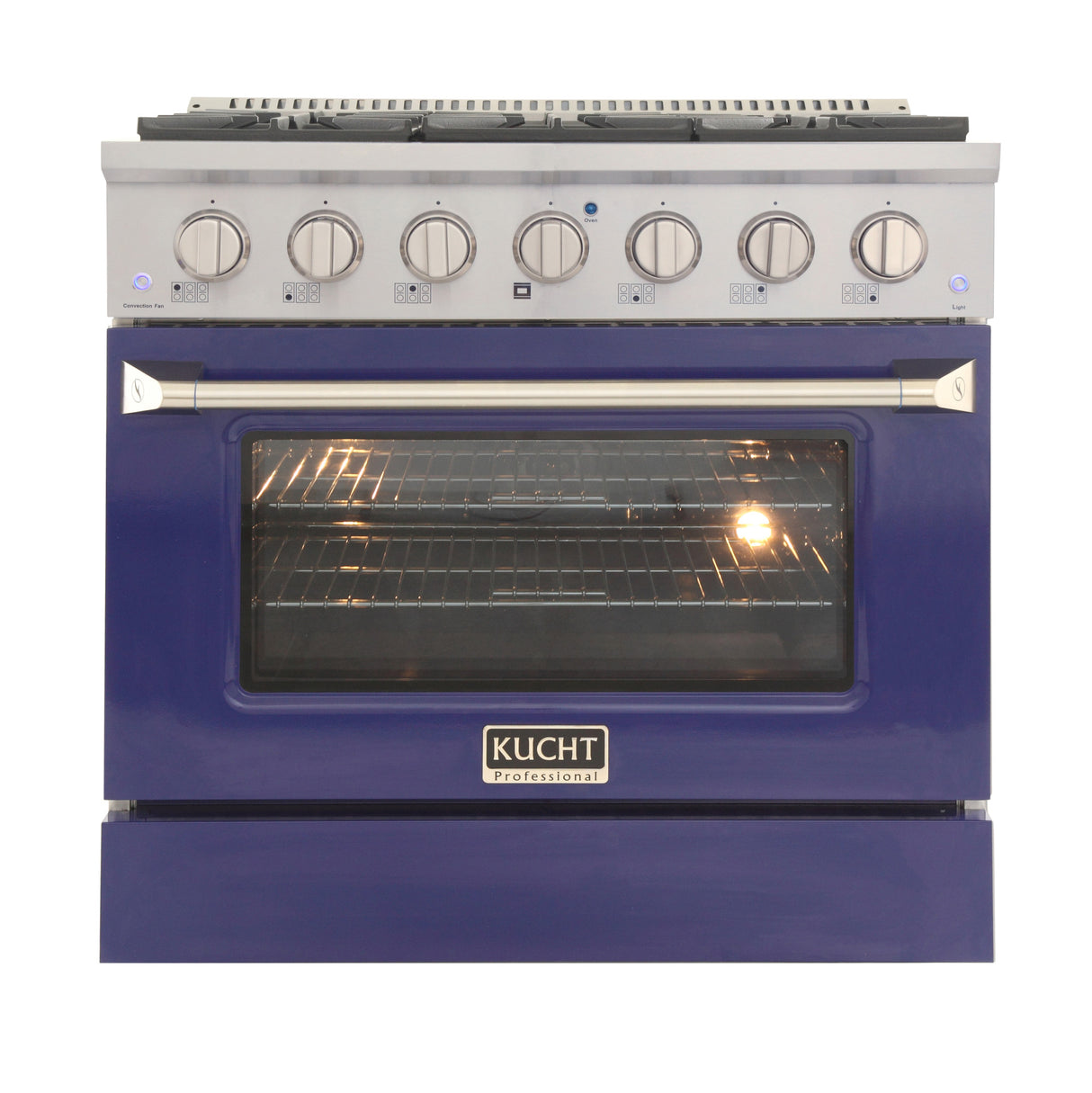 KUCHT Professional 36 in. 5.2 cu. ft. Propane Gas Range with Sealed Burners and Convection Oven in Stainless Steel