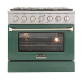 KUCHT Professional 36 in. 5.2 cu. ft. Natural Gas Range with Sealed Burners and Convection Oven in Stainless Steel