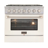 KUCHT Professional 36 in. 5.2 cu. ft. Propane Gas Range with Sealed Burners and Convection Oven in Stainless Steel