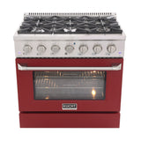 KUCHT Professional 36 in. 5.2 cu. ft. Propane Gas Range with Sealed Burners and Convection Oven in Stainless Steel