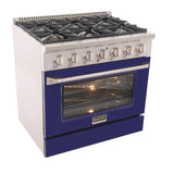 KUCHT Professional 36 in. 5.2 cu. ft. Propane Gas Range with Sealed Burners and Convection Oven in Stainless Steel