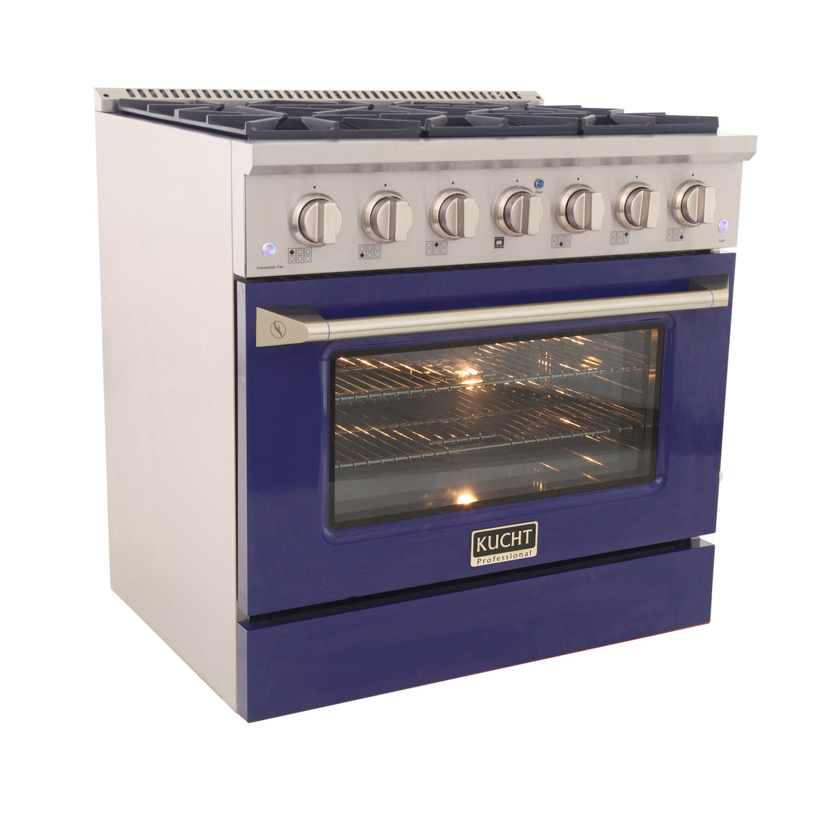 KUCHT Professional 36 in. 5.2 cu. ft. Natural Gas Range with Sealed Burners and Convection Oven in Stainless Steel