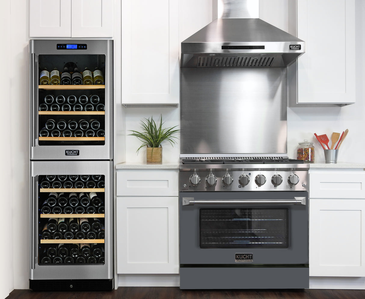 KUCHT Professional 36 in. 5.2 cu. ft. Propane Gas Range with Sealed Burners and Convection Oven in Stainless Steel