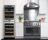 KUCHT Professional 36 in. 5.2 cu. ft. Propane Gas Range with Sealed Burners and Convection Oven in Stainless Steel