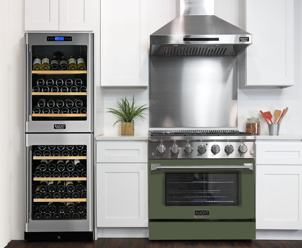 KUCHT Professional 36 in. 5.2 cu. ft. Propane Gas Range with Sealed Burners and Convection Oven in Stainless Steel