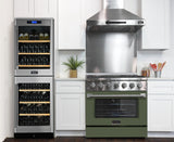KUCHT Professional 36 in. 5.2 cu. ft. Propane Gas Range with Sealed Burners and Convection Oven in Stainless Steel
