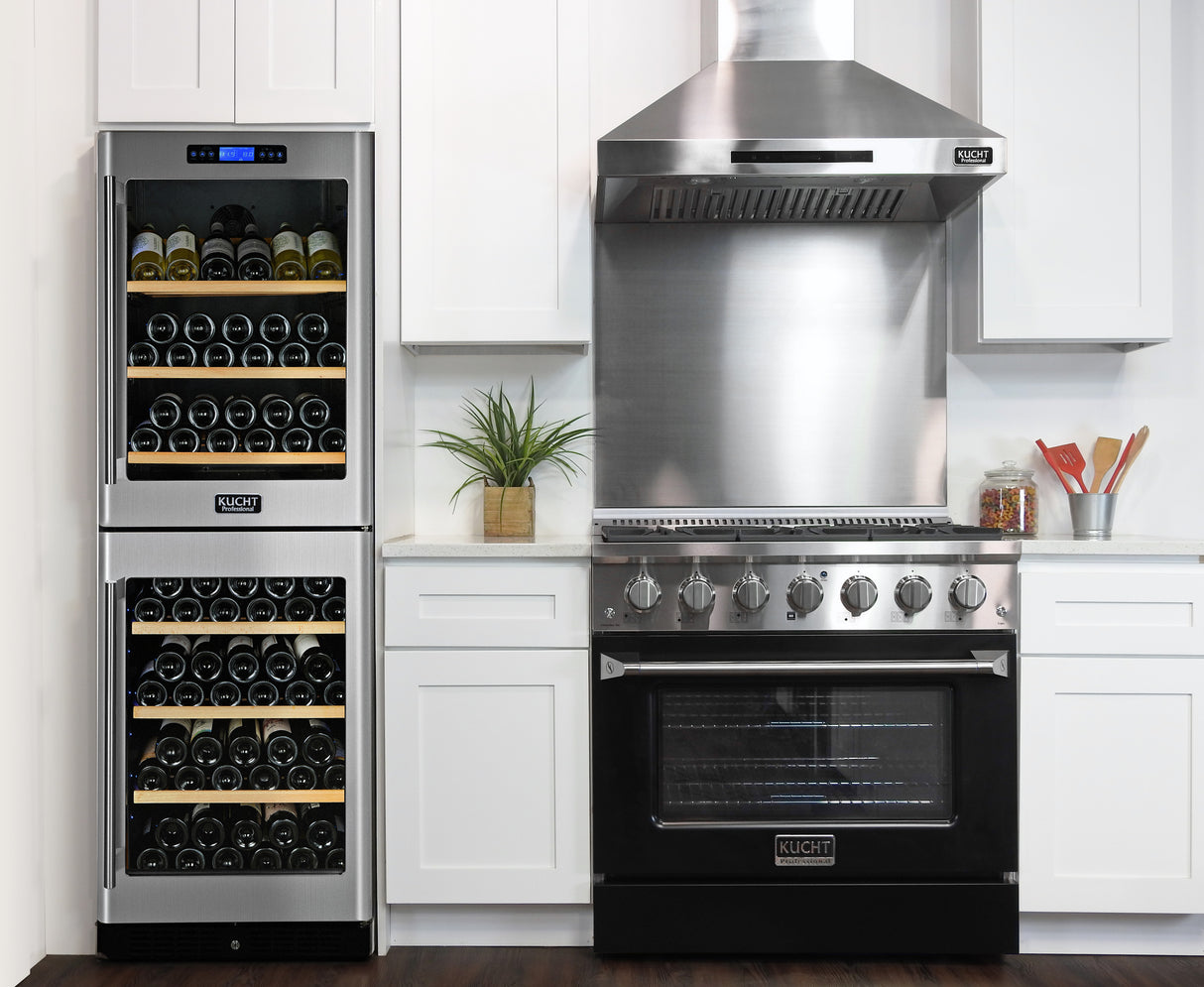 KUCHT Professional 36 in. 5.2 cu. ft. Propane Gas Range with Sealed Burners and Convection Oven in Stainless Steel