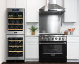 KUCHT Professional 36 in. 5.2 cu. ft. Propane Gas Range with Sealed Burners and Convection Oven in Stainless Steel