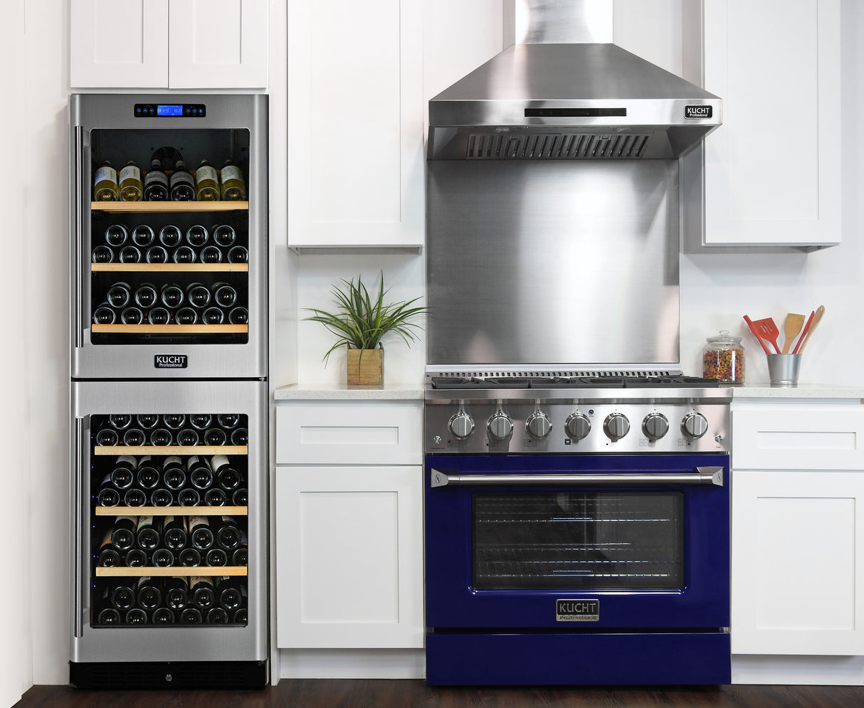 KUCHT Professional 36 in. 5.2 cu. ft. Propane Gas Range with Sealed Burners and Convection Oven in Stainless Steel