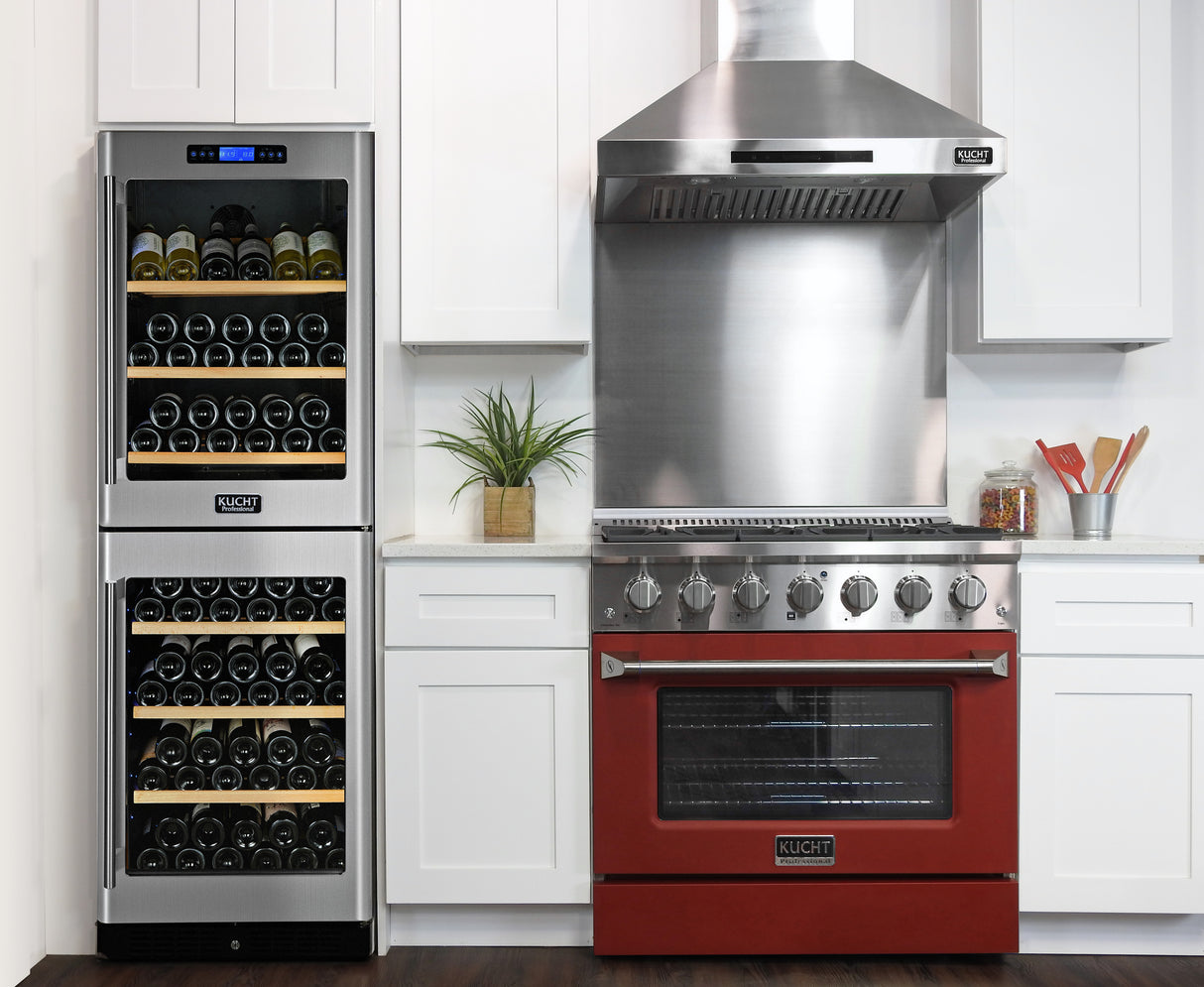 KUCHT Professional 36 in. 5.2 cu. ft. Propane Gas Range with Sealed Burners and Convection Oven in Stainless Steel