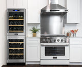 KUCHT Professional 36 in. 5.2 cu. ft. Propane Gas Range with Sealed Burners and Convection Oven in Stainless Steel
