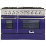 KUCHT Professional 48 in. 6.7 cu. ft. Propane Gas Range with Sealed Burners, Griddle/Grill and Two Ovens - One Convection - in Stainless Steel