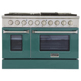 KUCHT Professional 48 in. 6.7 cu. ft. Dual Fuel Range for Natural Gas with Sealed Burners Griddle Grill and Two Ovens One Convection in Stainless Steel
