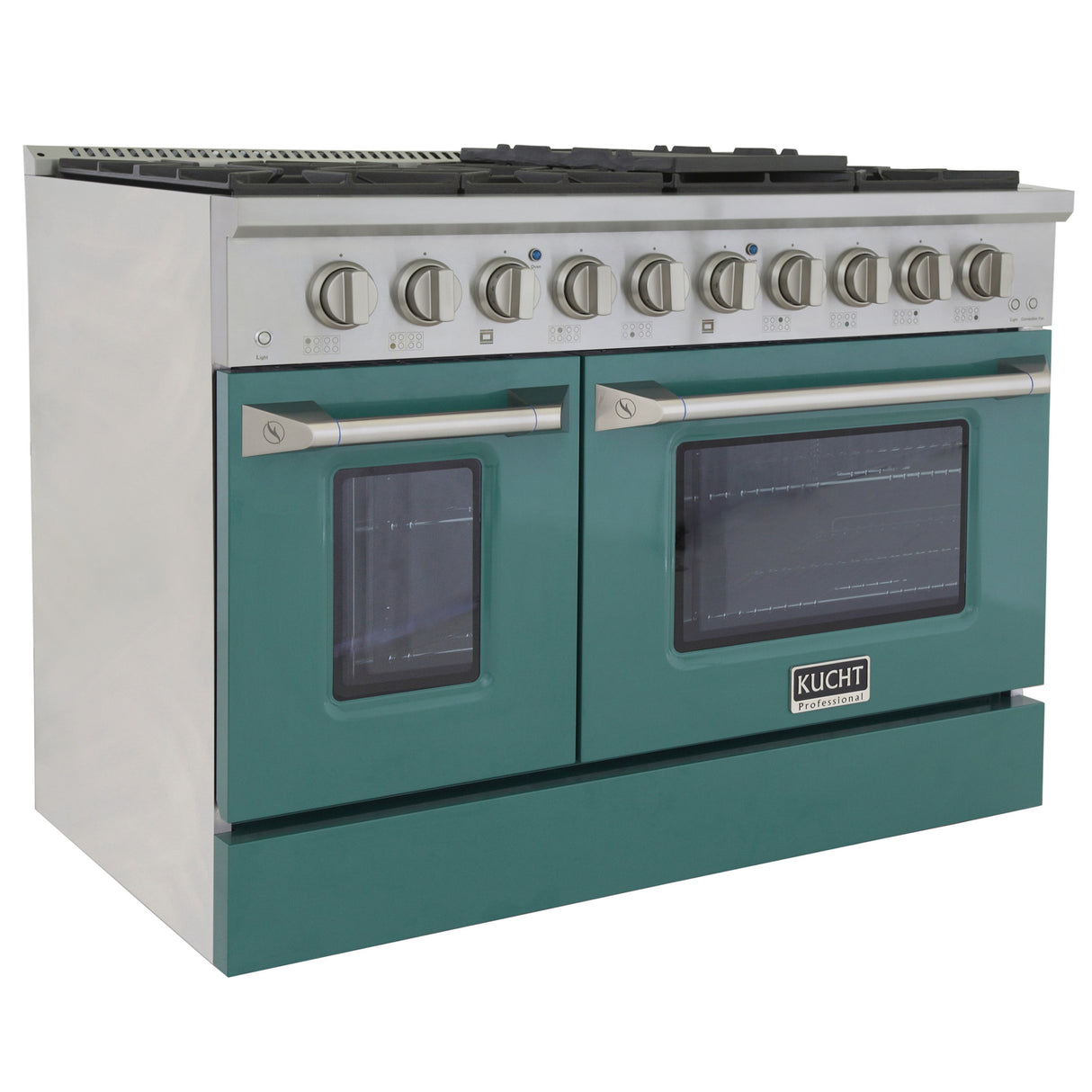 KUCHT Professional 48 in. 6.7 cu. ft. Natural Gas Range with Sealed Burners, Griddle/Grill and Two Ovens - One Convection - in Stainless Steel