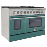KUCHT Professional 48 in. 6.7 cu. ft. Natural Gas Range with Sealed Burners, Griddle/Grill and Two Ovens - One Convection - in Stainless Steel