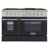 KUCHT Professional 48 in. 6.7 cu. ft. Natural Gas Range with Sealed Burners, Griddle/Grill and Two Ovens - One Convection - in Stainless Steel