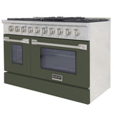 KUCHT Professional 48 in. 6.7 cu. ft. Propane Gas Range with Sealed Burners, Griddle/Grill and Two Ovens - One Convection - in Stainless Steel