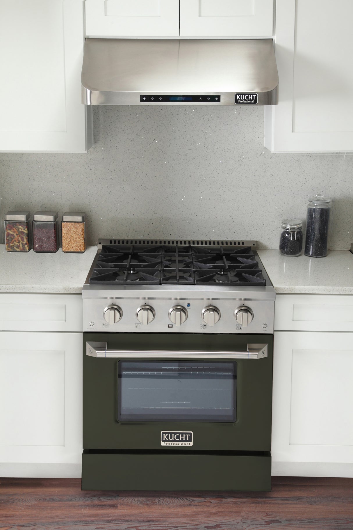 KUCHT Professional 30 in. 4.2 cu. ft. Dual Fuel Range for Natural Gas with Sealed Burners and Convection Oven in Stainless Steel