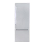 30 in. Width 16 cu. ft. Built In Bottom Freezer Refrigerator in Custom Panel Ready Counter Depth