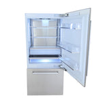 36 in. Width 19 8 cu. ft. Built In Bottom Freezer Refrigerator in Custom Panel Ready Counter Depth